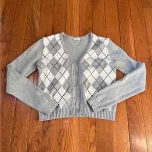 brandy melville argyl cardigan